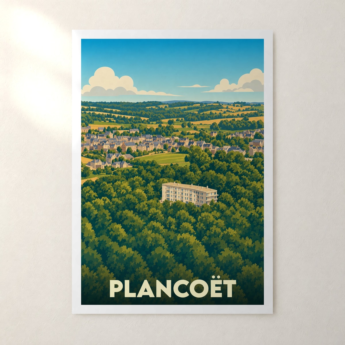 Affiche Plancoët – sans cadre, accrochée au mur