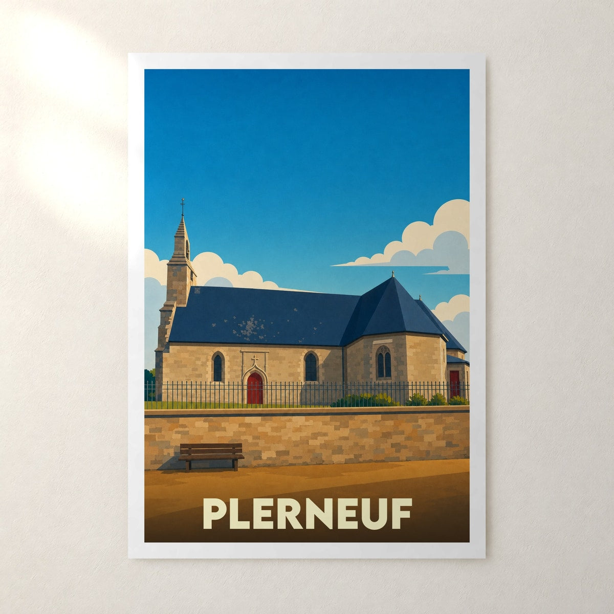 Affiche Plerneuf – sans cadre, accrochée au mur