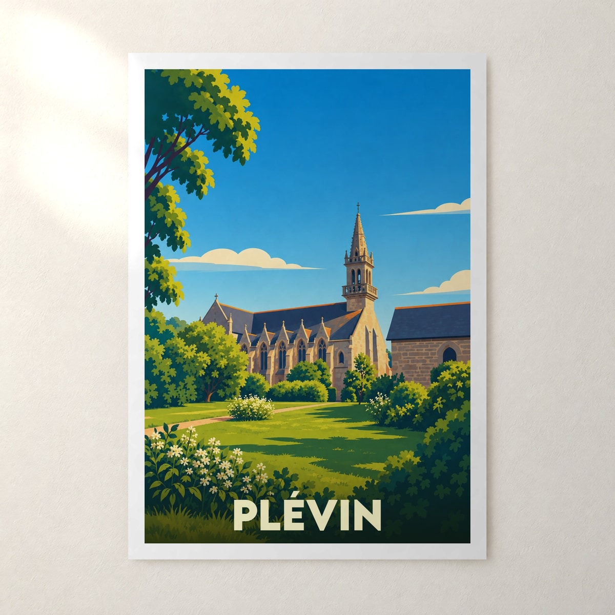 Affiche Plévin – sans cadre, accrochée au mur