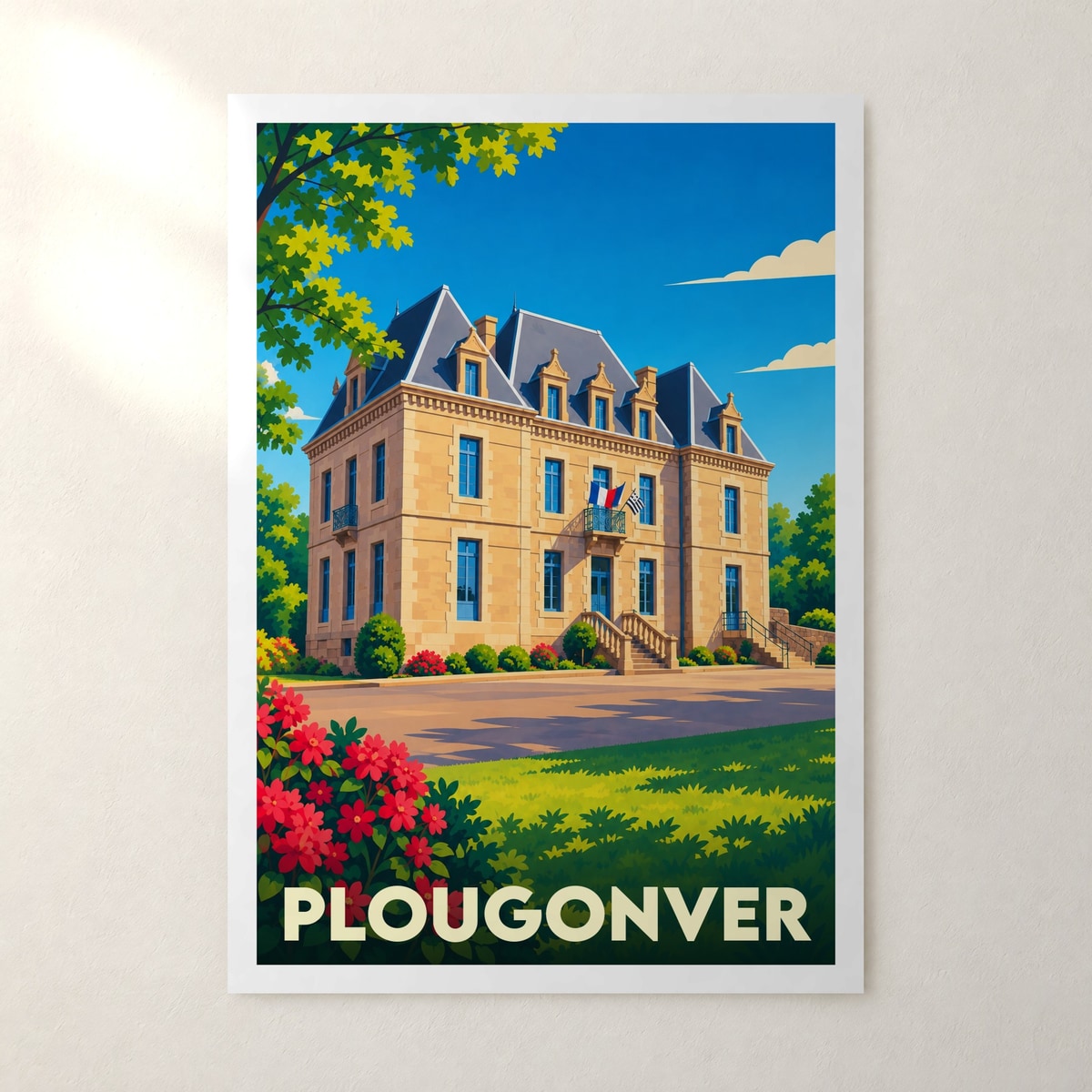 Affiche Plougonver – sans cadre, accrochée au mur