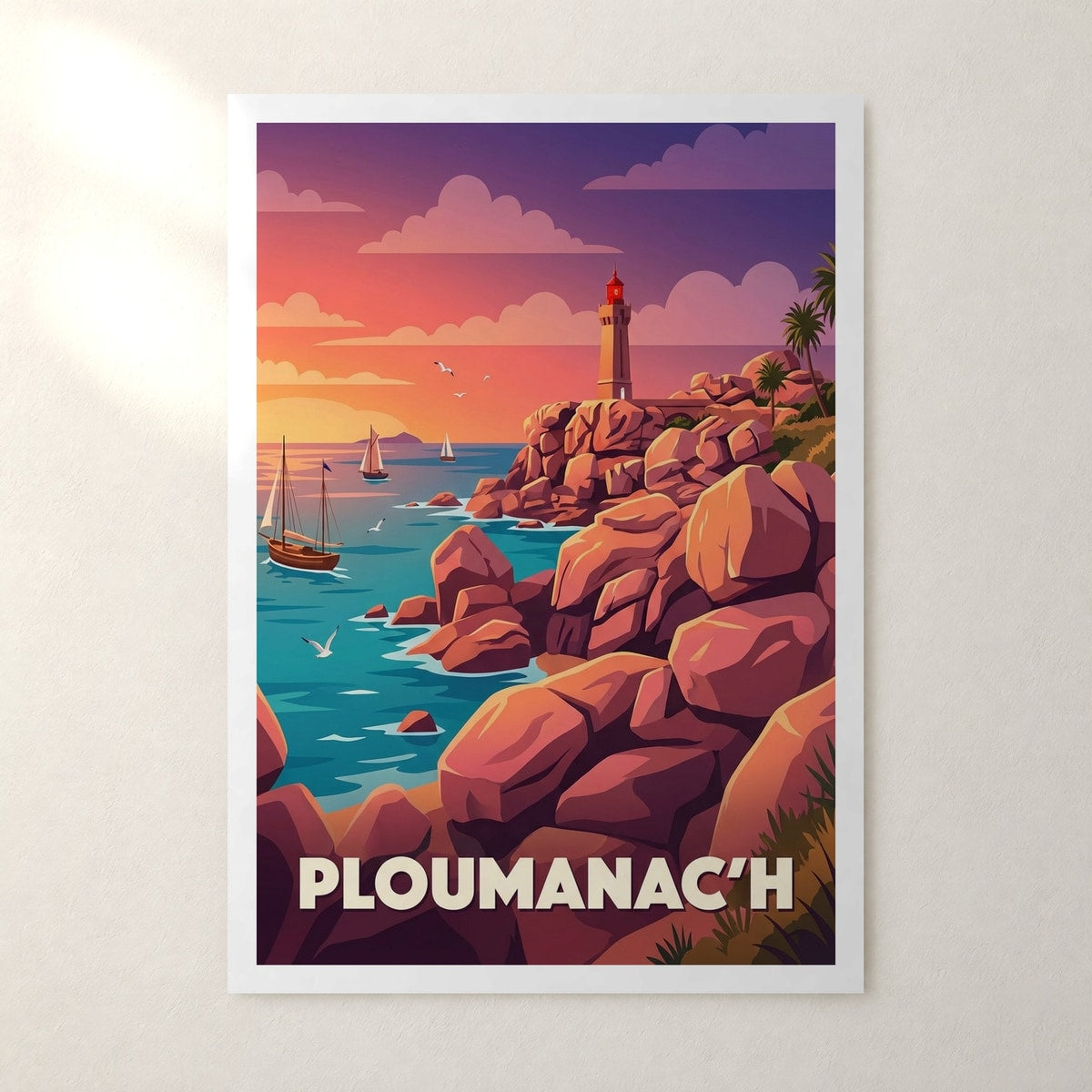 Affiche Ploumanac'h – sans cadre, accrochée au mur