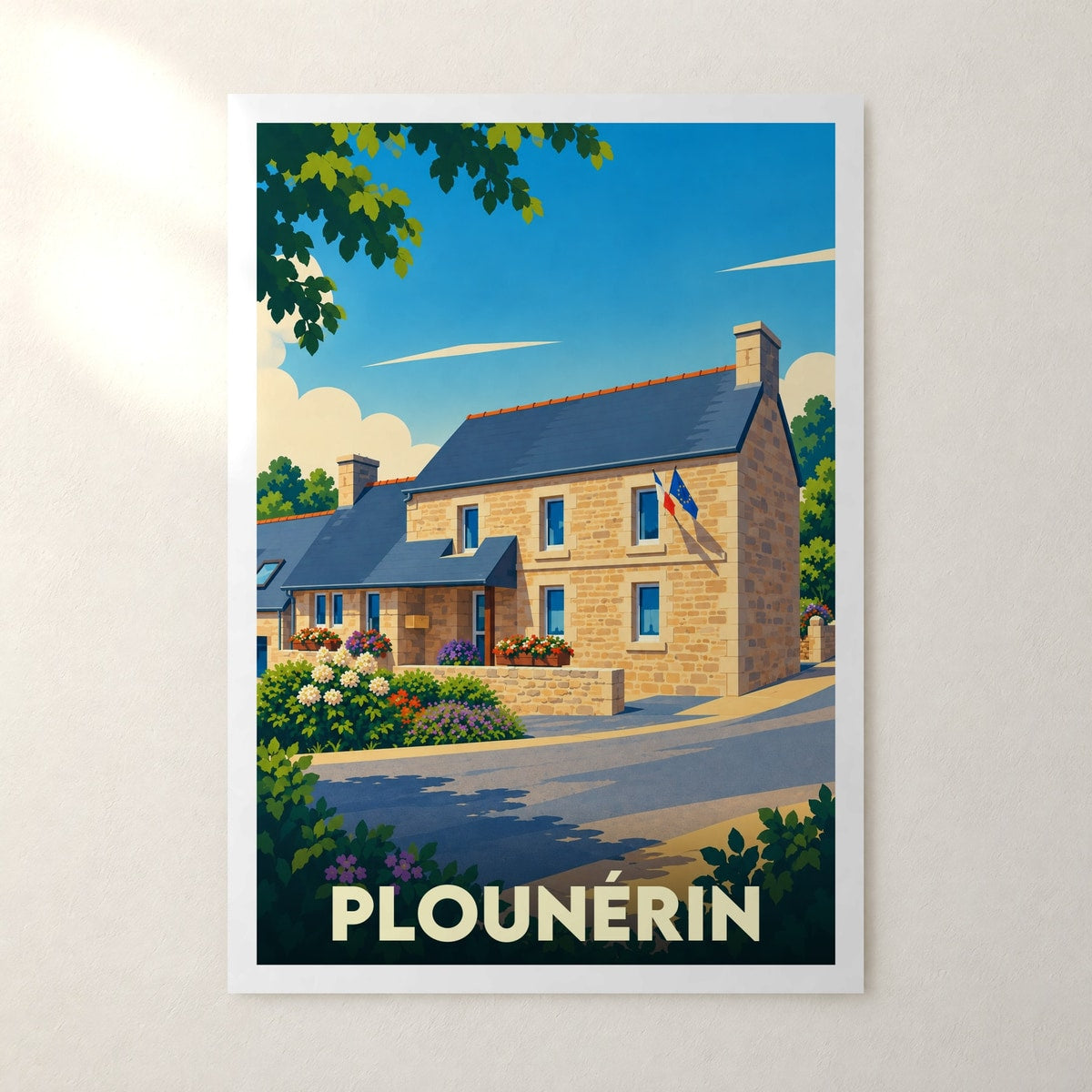 Affiche Plounérin – sans cadre, accrochée au mur