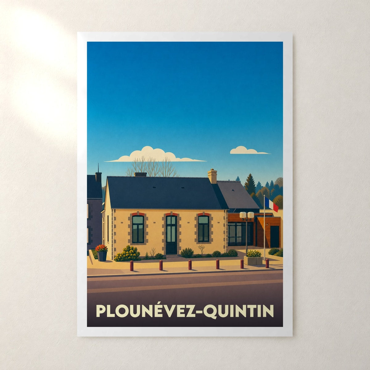 Affiche Plounévez-Quintin – sans cadre, accrochée au mur