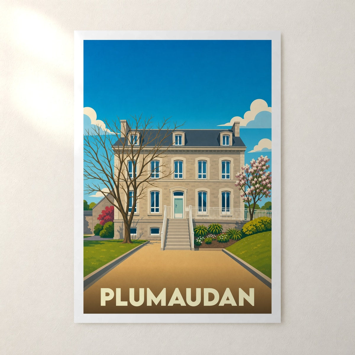 Affiche Plumaudan – sans cadre, accrochée au mur