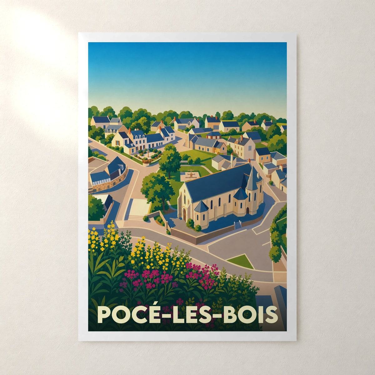 Affiche Pocé-les-Bois – sans cadre, accrochée au mur