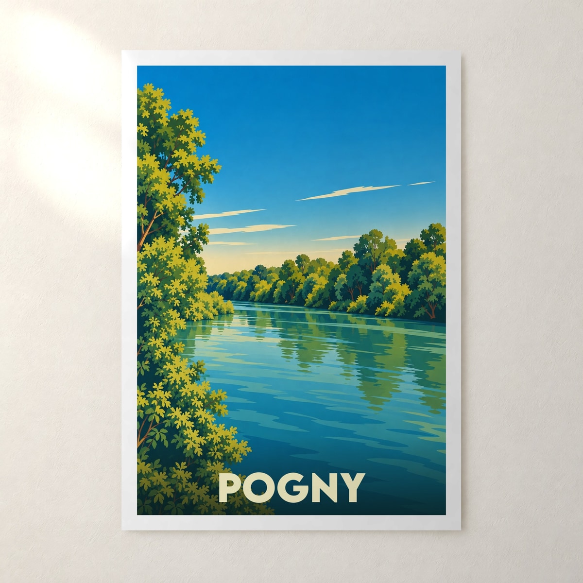 Affiche Pogny – sans cadre, accrochée au mur