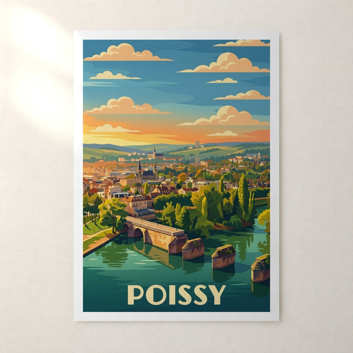 Affiche Poissy – sans cadre, accrochée au mur