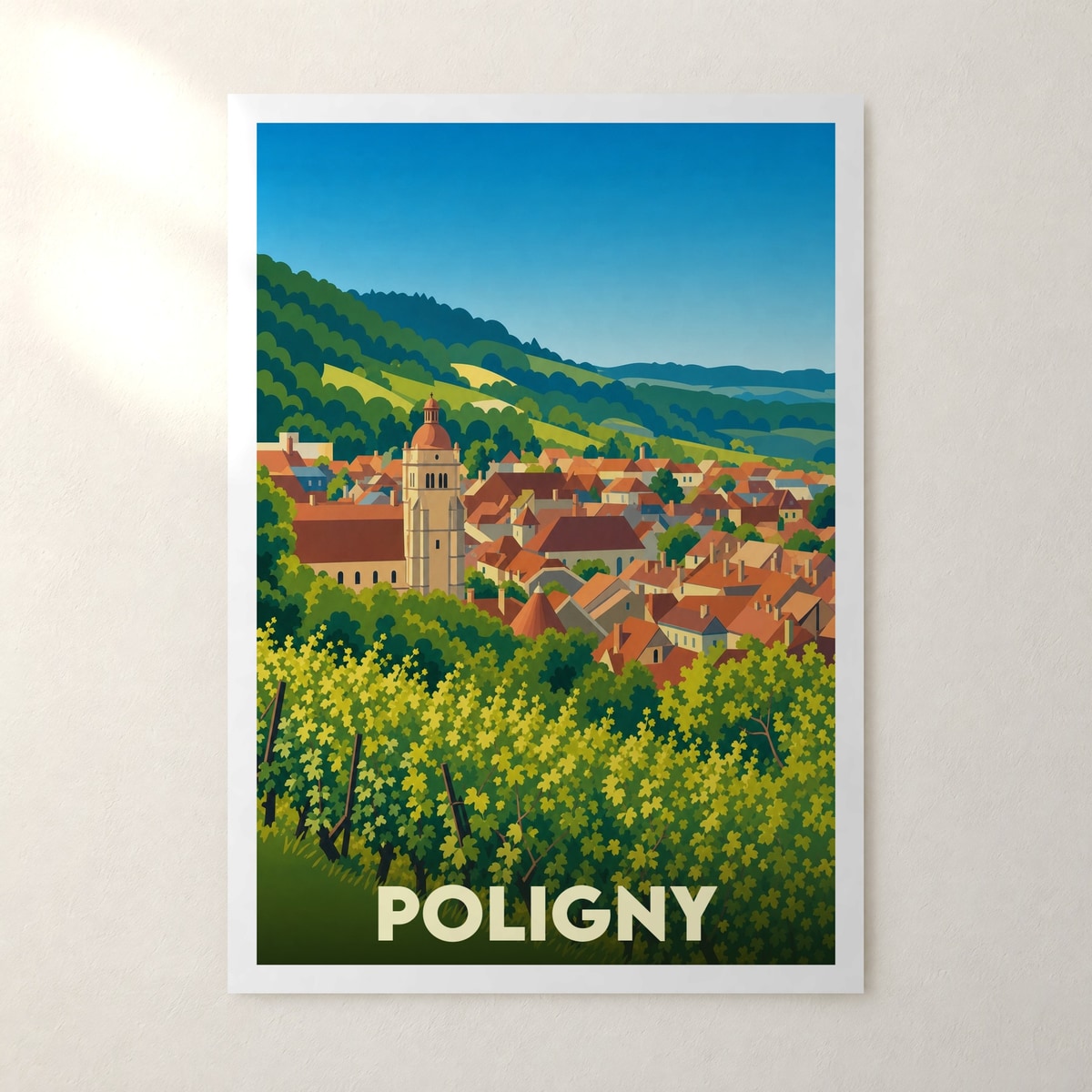 Affiche Poligny – sans cadre, accrochée au mur