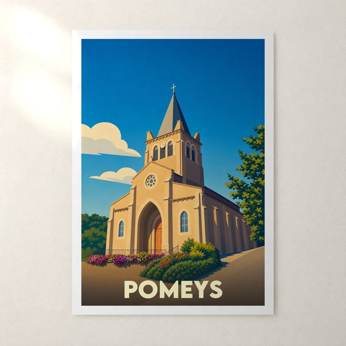 Affiche Pomeys – sans cadre, accrochée au mur