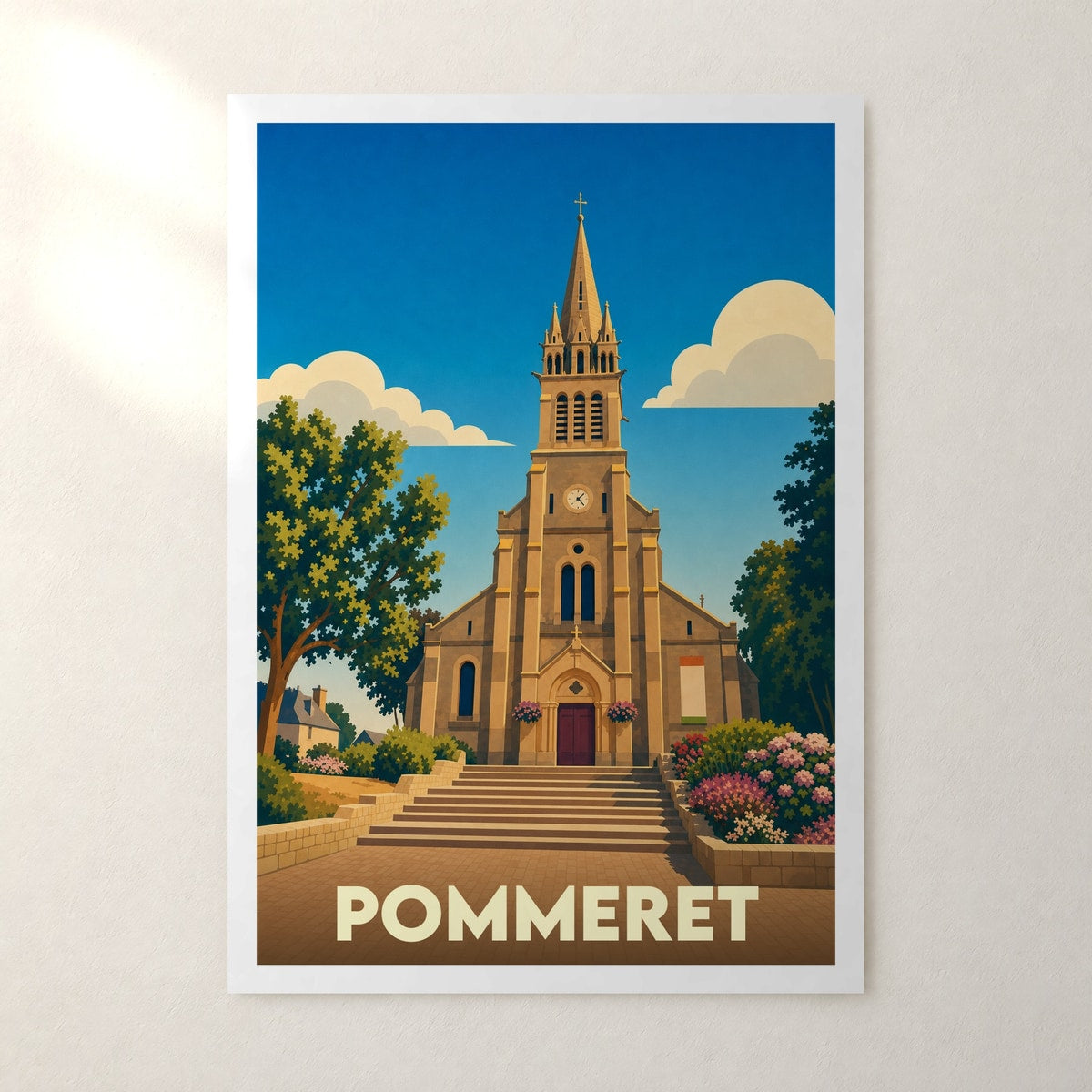 Affiche Pommeret – sans cadre, accrochée au mur