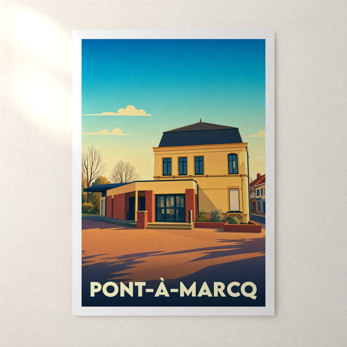 Affiche Pont-à-Marcq – sans cadre, accrochée au mur