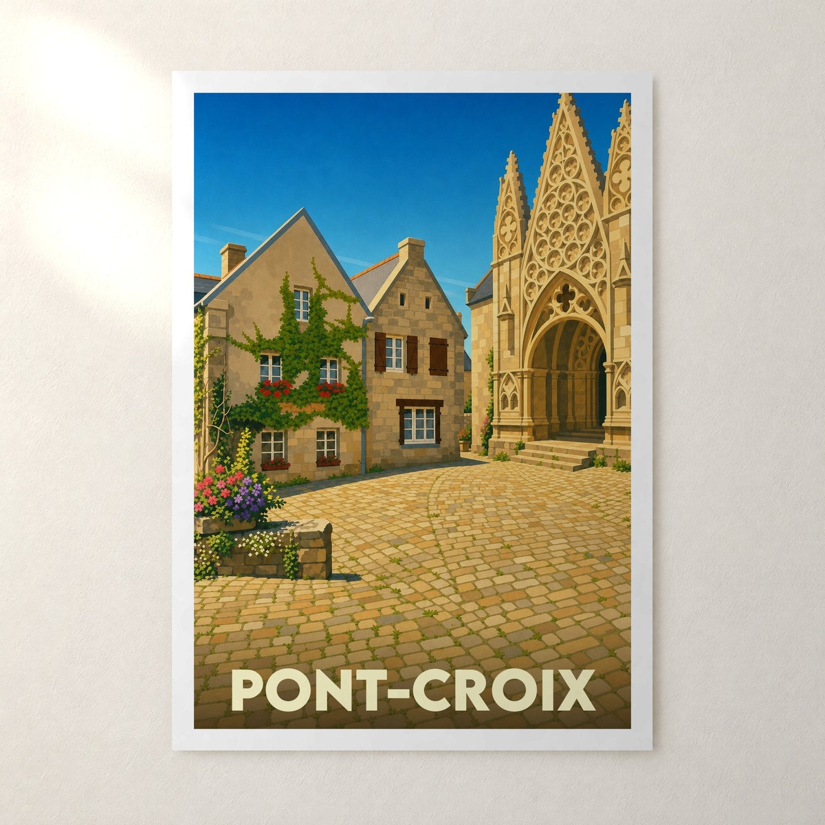 Affiche Pont-Croix – sans cadre, accrochée au mur