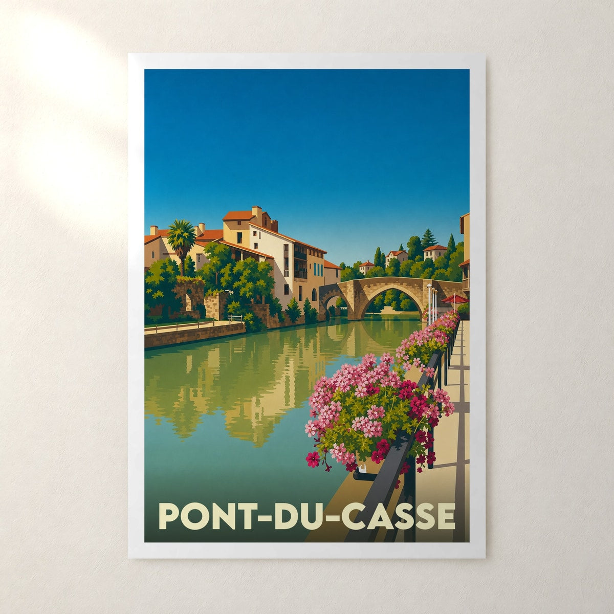 Affiche Pont-du-Casse – sans cadre, accrochée au mur