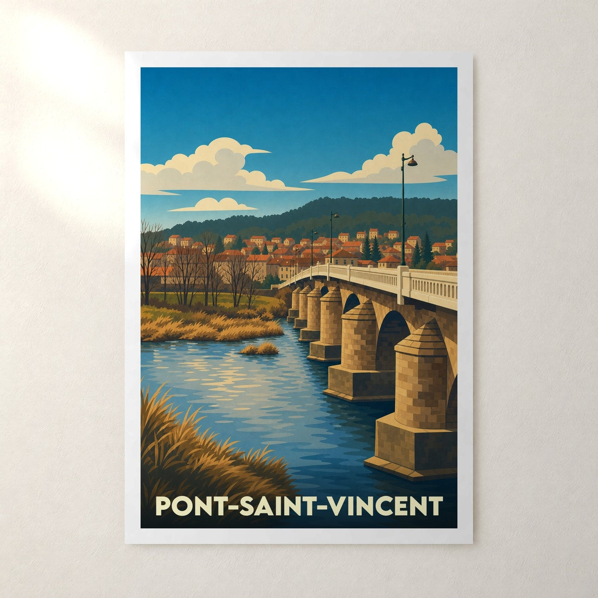 Affiche Pont-Saint-Vincent – sans cadre, accrochée au mur