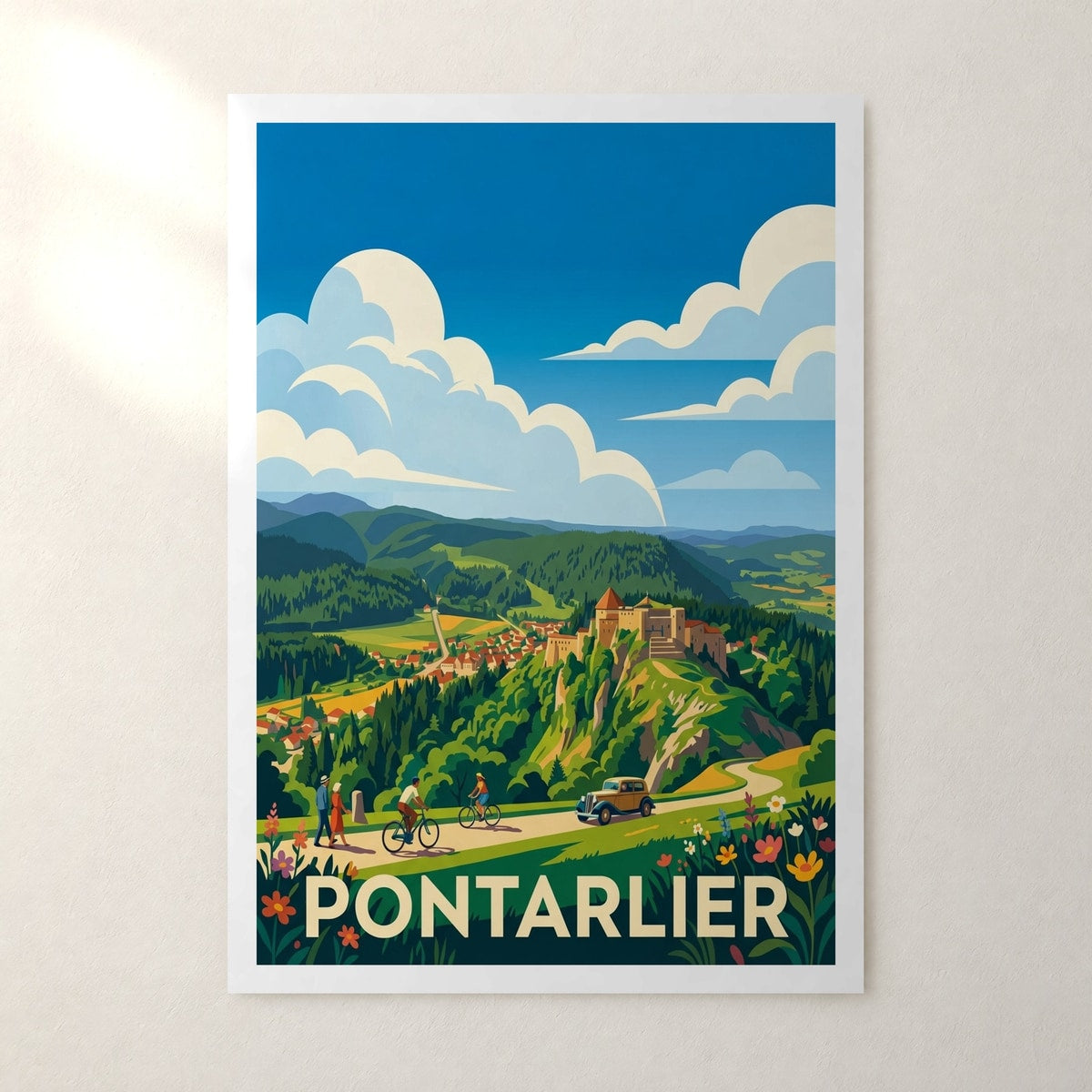 Affiche Pontarlier – sans cadre, accrochée au mur