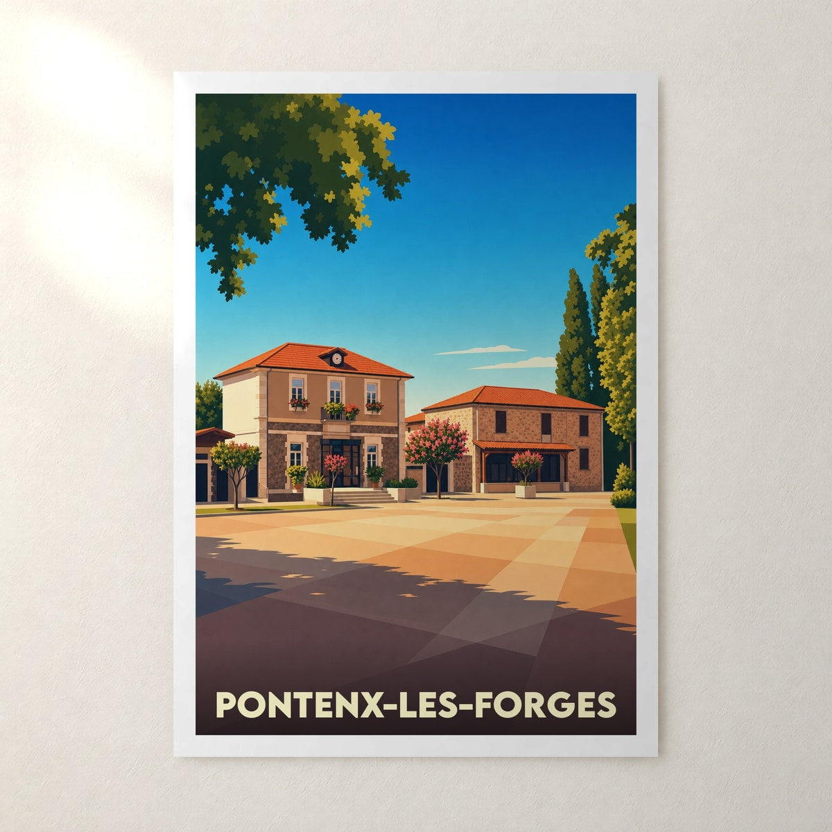 Affiche Pontenx-les-Forges – sans cadre, accrochée au mur