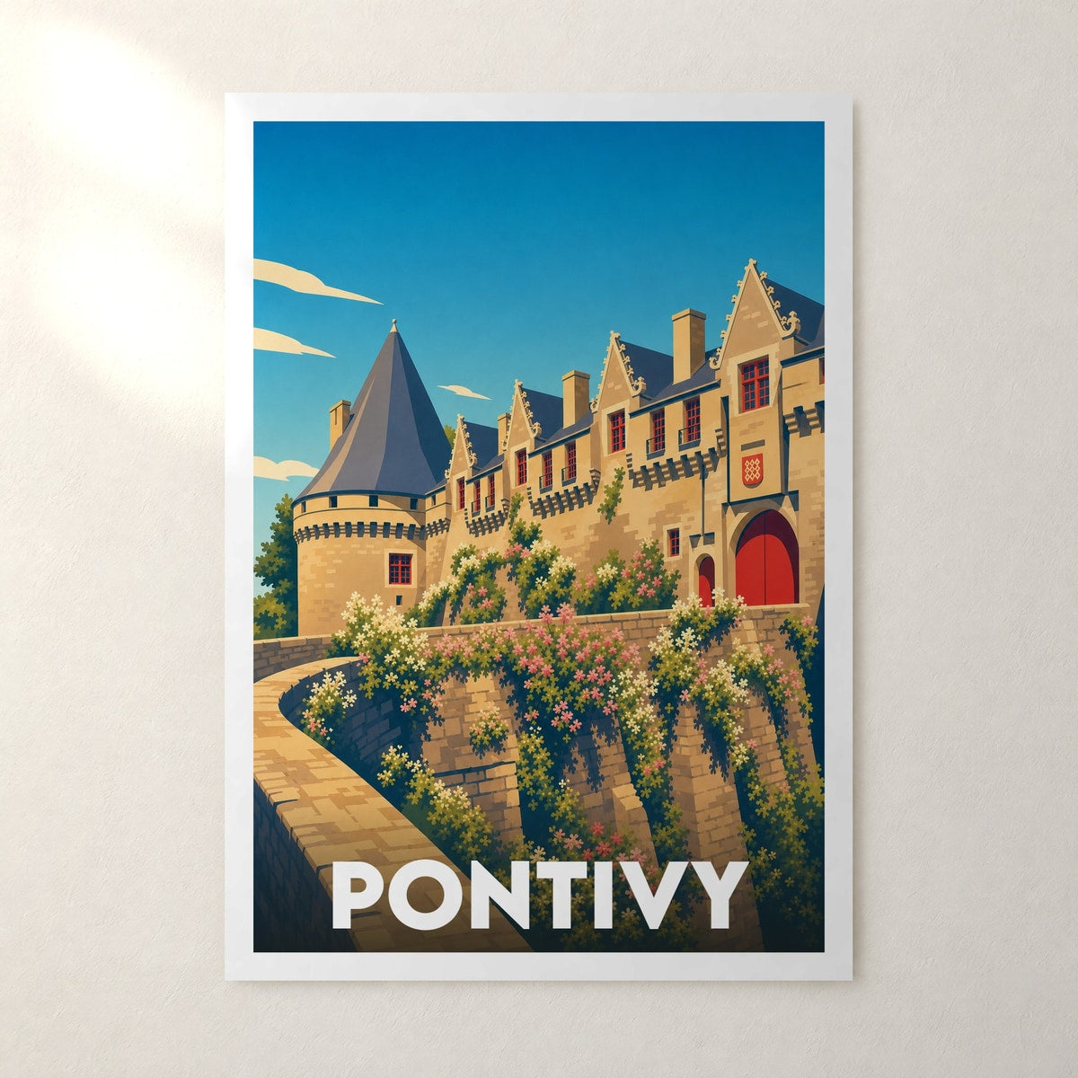 Affiche Pontivy – sans cadre, accrochée au mur
