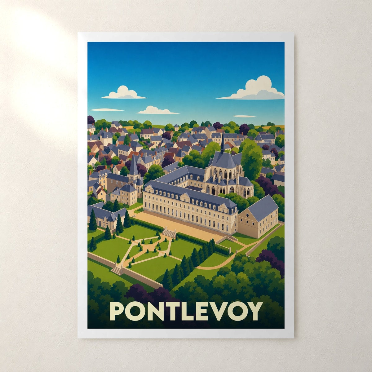 Affiche Pontlevoy – sans cadre, accrochée au mur