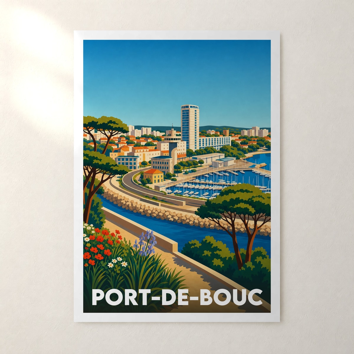Affiche Port-de-Bouc – sans cadre, accrochée au mur