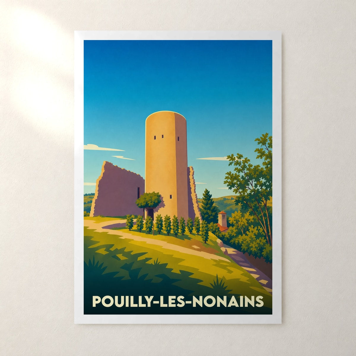 Affiche Pouilly-les-Nonains – sans cadre, accrochée au mur