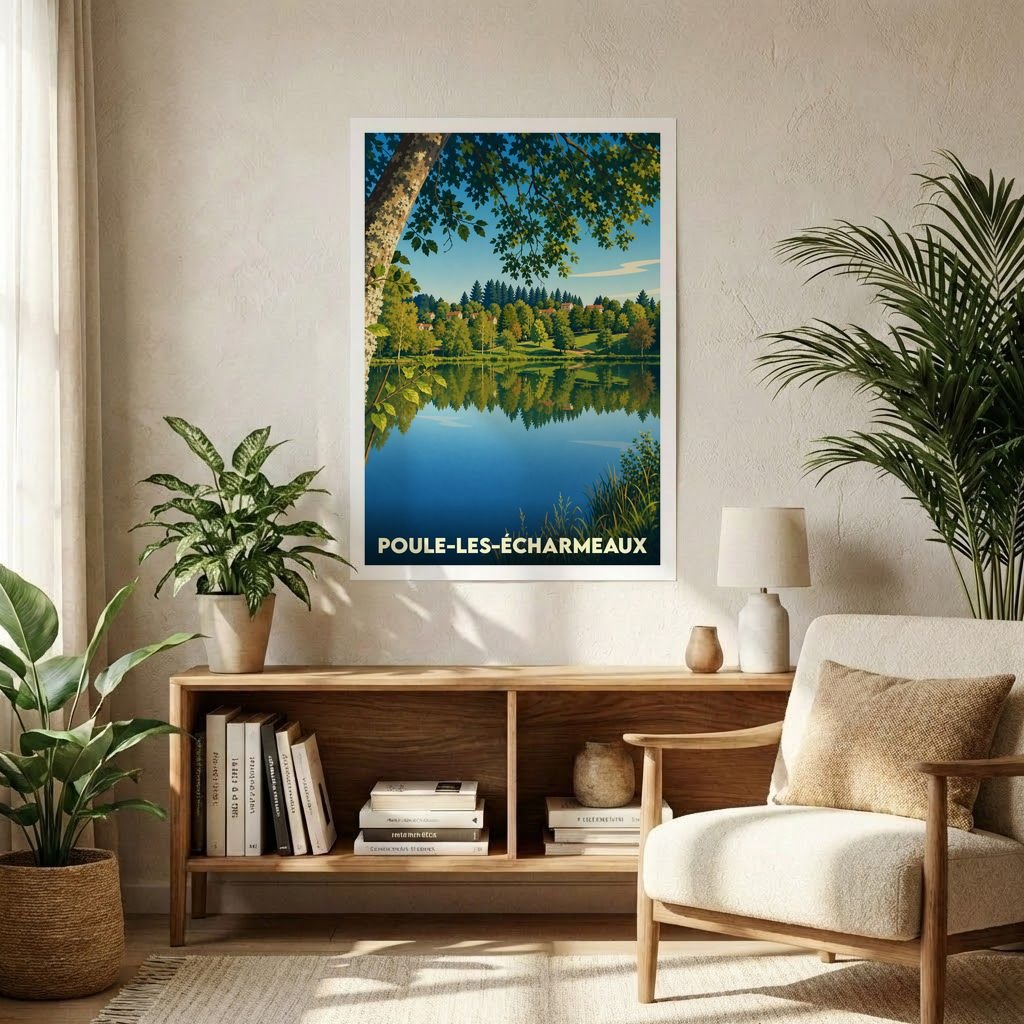 Affiche A1 (59,4 x 84,1 cm) Sans cadre souvenir de Poule-les-Écharmeaux