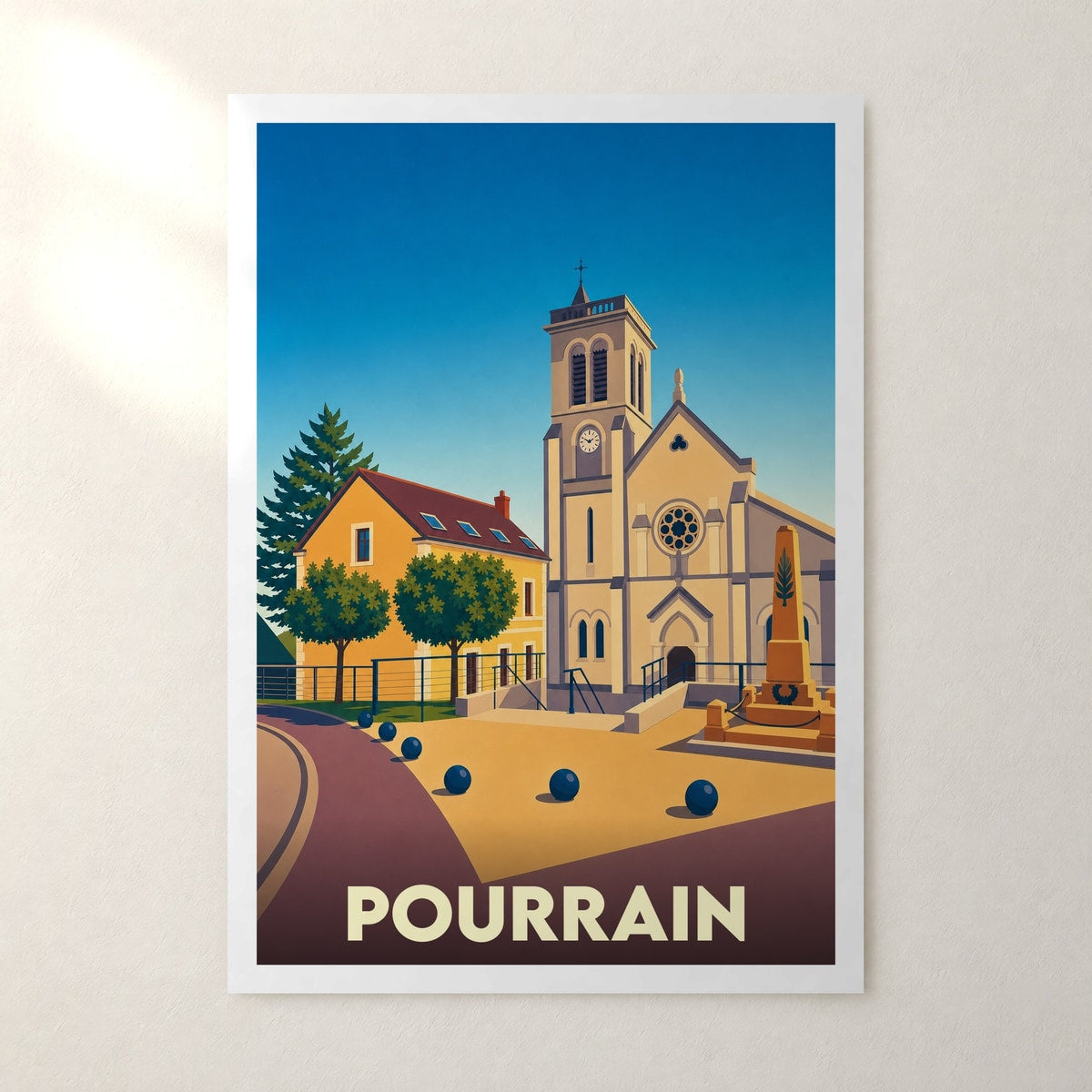 Affiche Pourrain – sans cadre, accrochée au mur