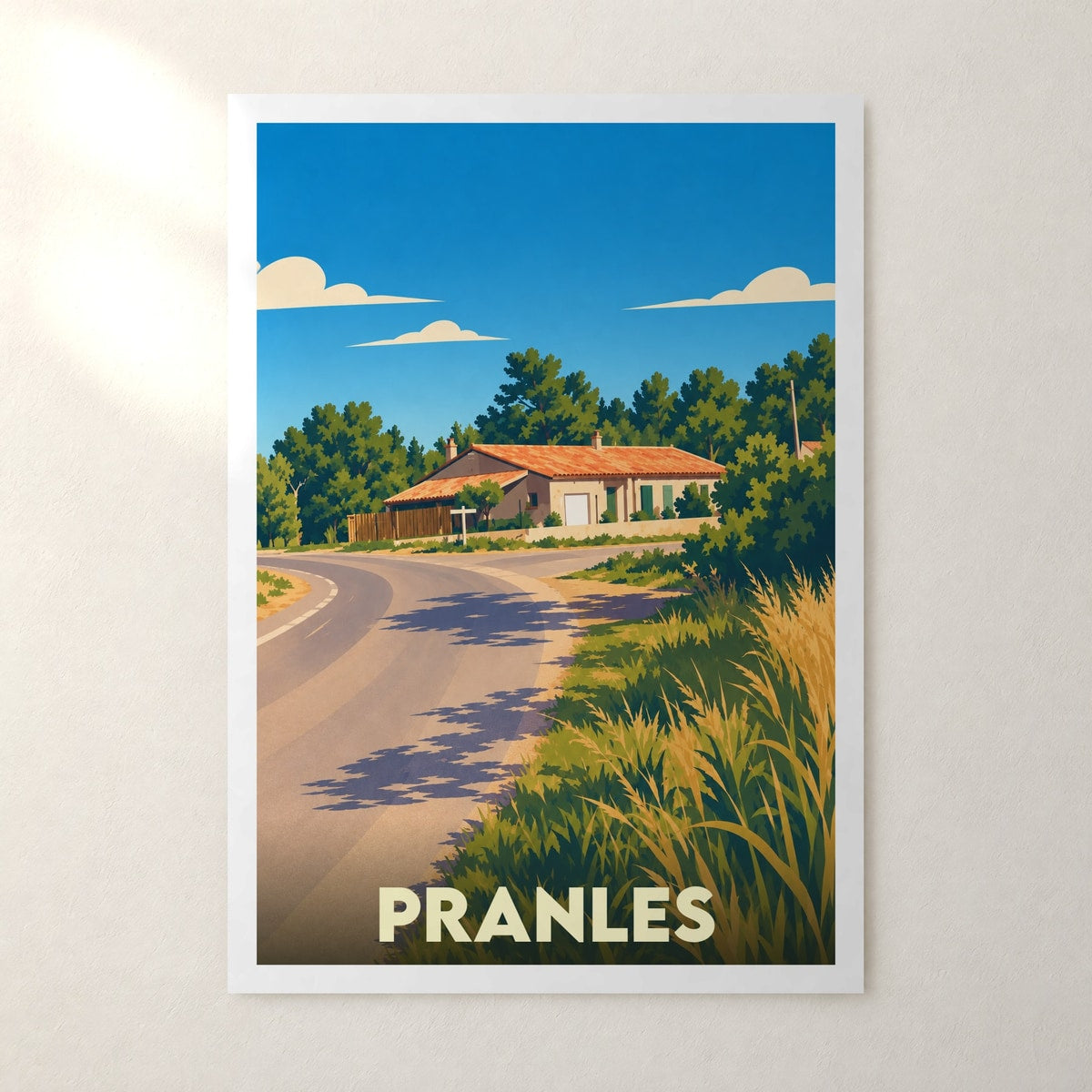 Affiche Pranles – sans cadre, accrochée au mur