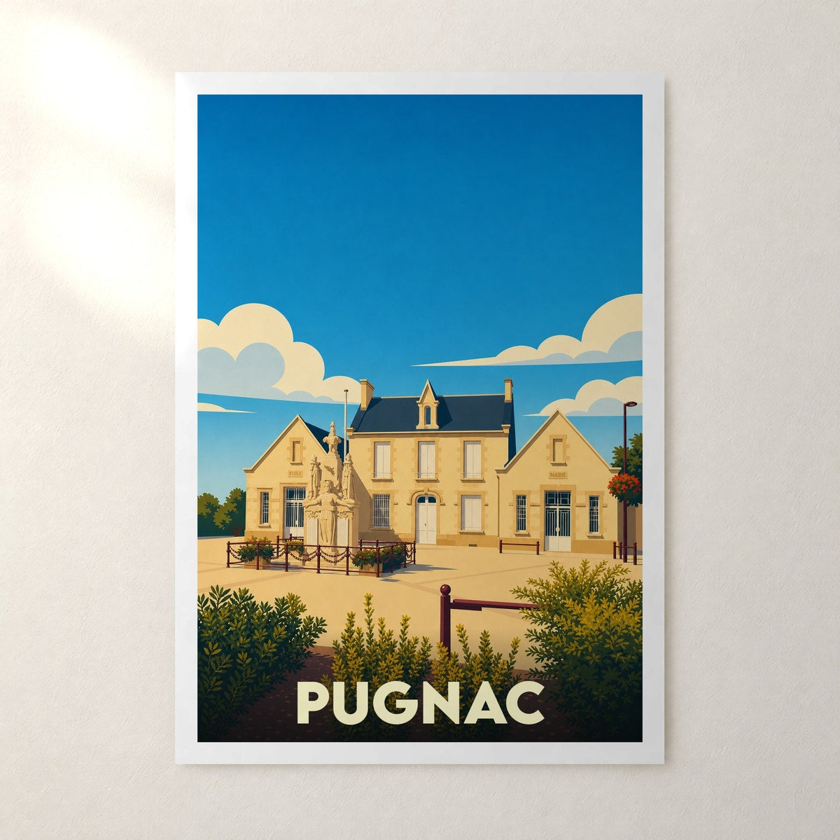Affiche Pugnac – sans cadre, accrochée au mur