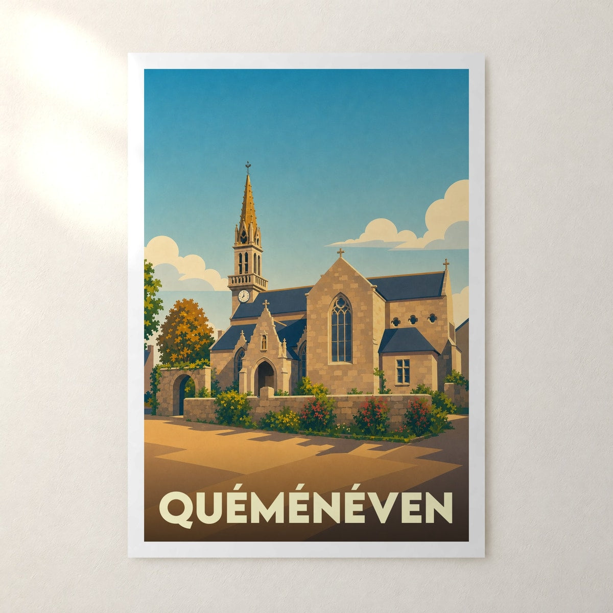 Affiche Quéménéven – sans cadre, accrochée au mur