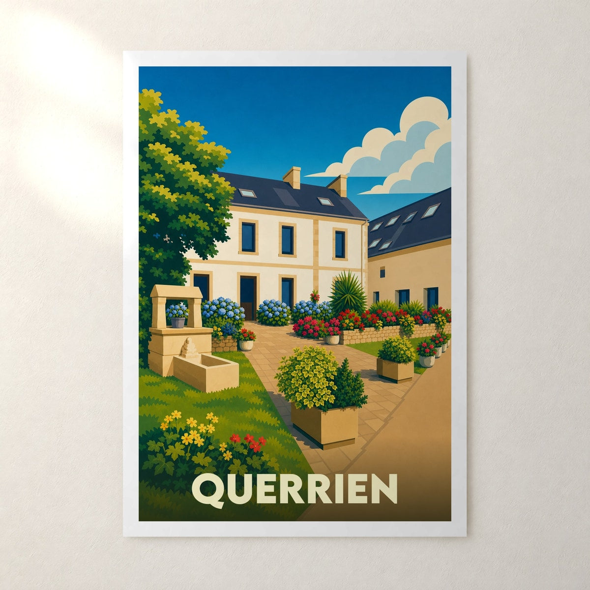 Affiche Querrien – sans cadre, accrochée au mur
