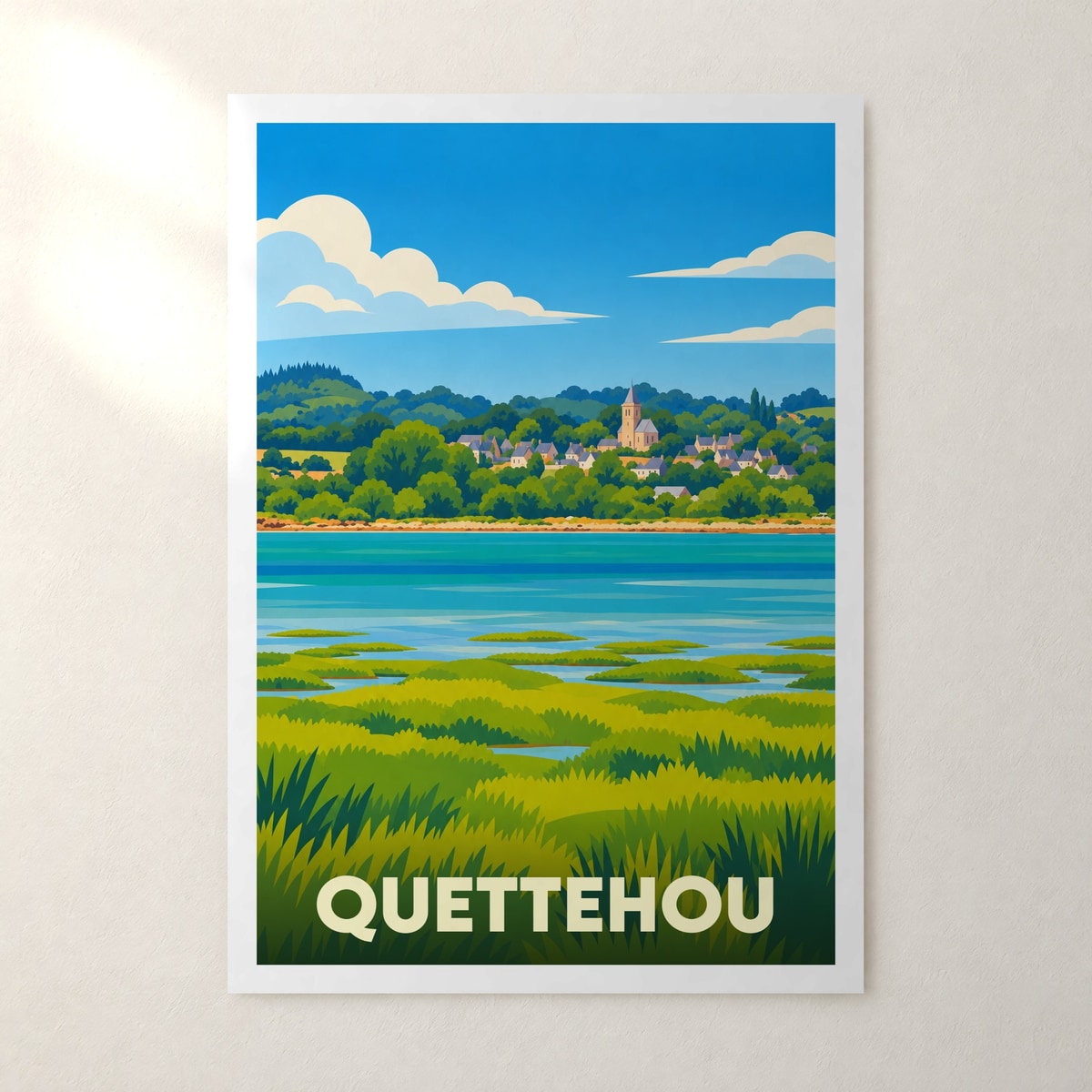 Affiche Quettehou – sans cadre, accrochée au mur