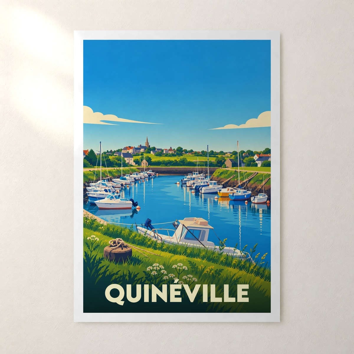 Affiche Quinéville – sans cadre, accrochée au mur