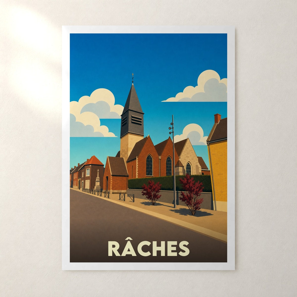 Affiche Râches – sans cadre, accrochée au mur