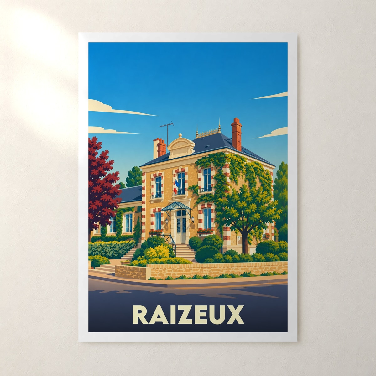 Affiche Raizeux – sans cadre, accrochée au mur