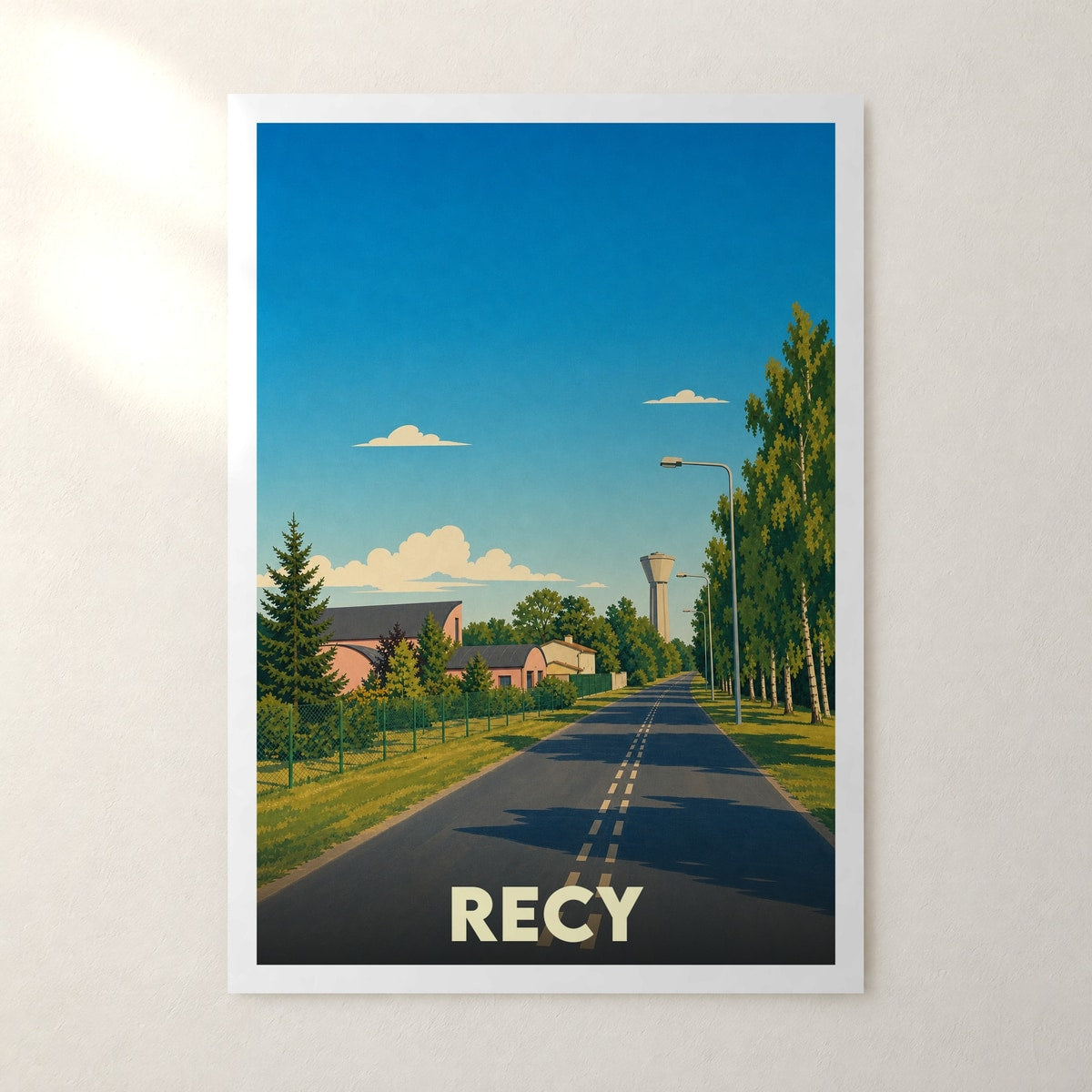 Affiche Recy – sans cadre, accrochée au mur