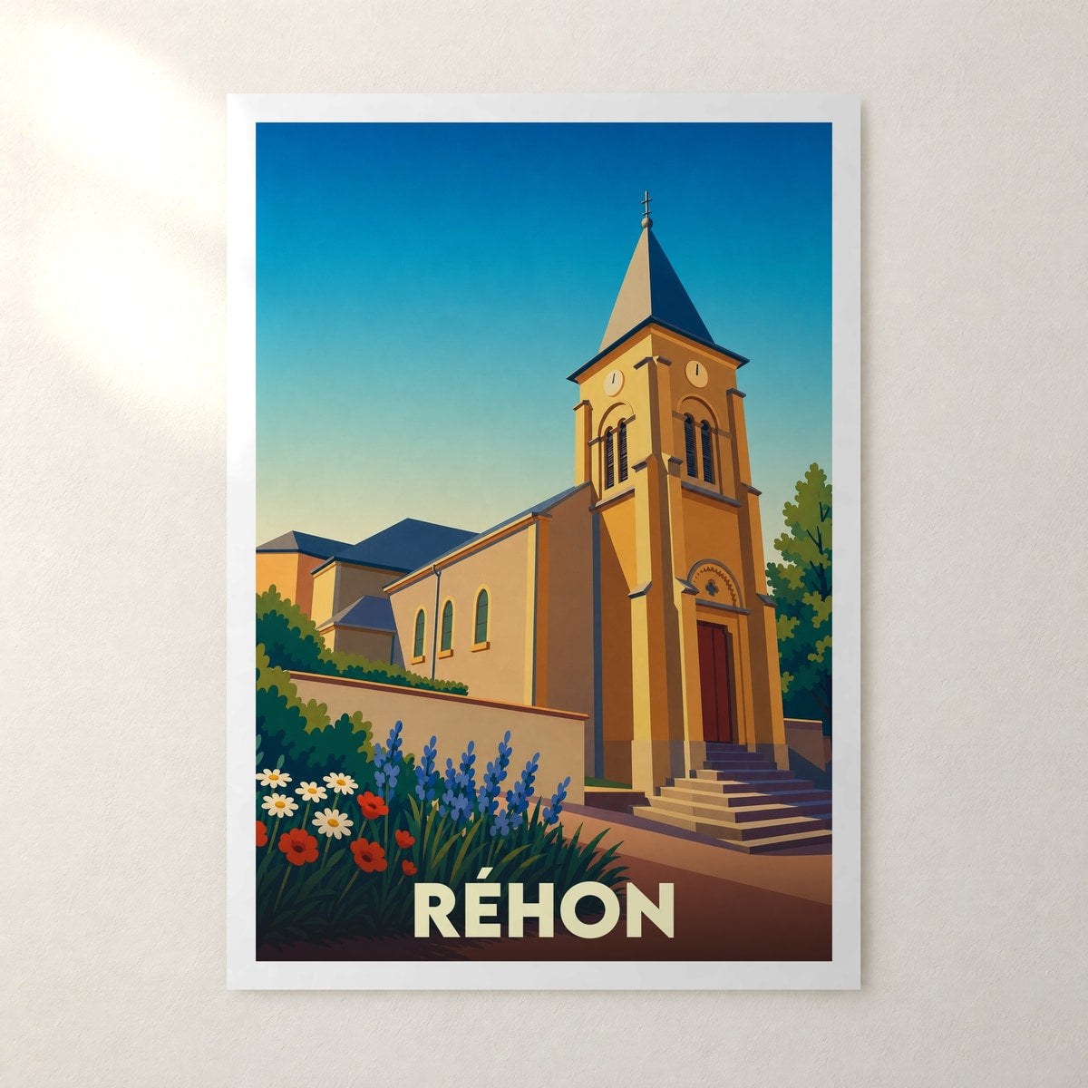 Affiche Réhon – sans cadre, accrochée au mur