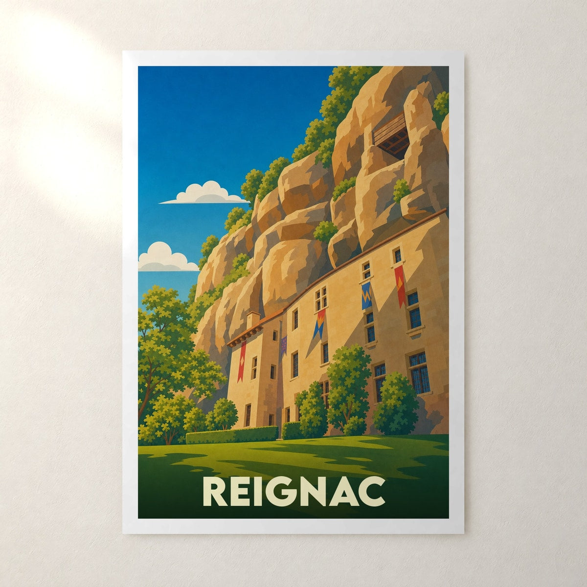 Affiche Reignac – sans cadre, accrochée au mur