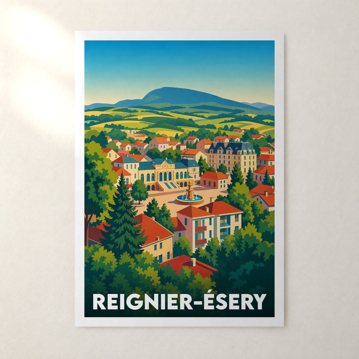 Affiche Reignier-Ésery – sans cadre, accrochée au mur