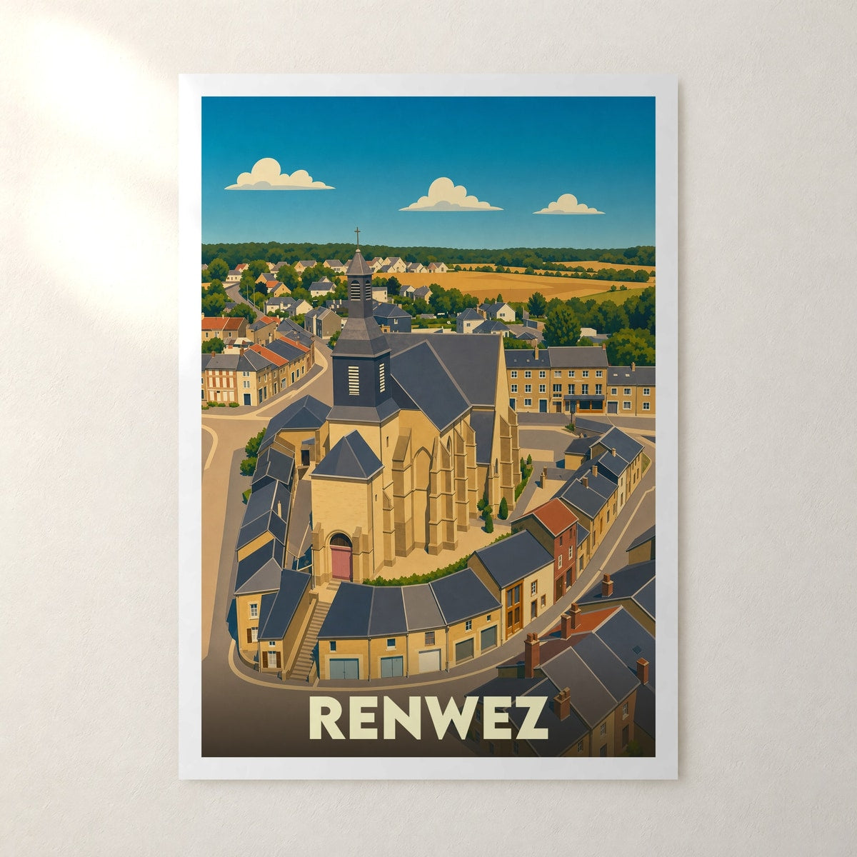 Affiche Renwez – sans cadre, accrochée au mur