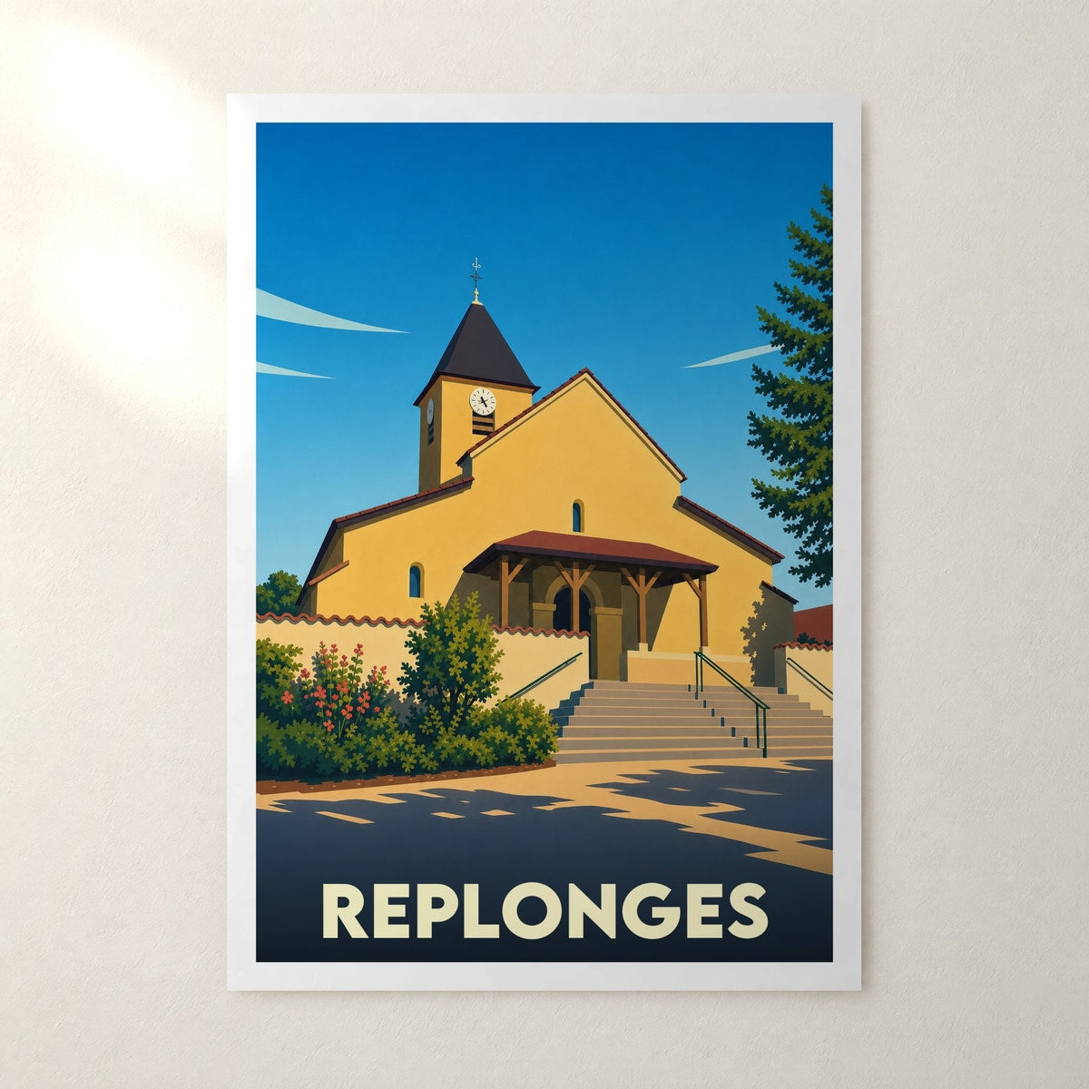 Affiche Replonges – sans cadre, accrochée au mur