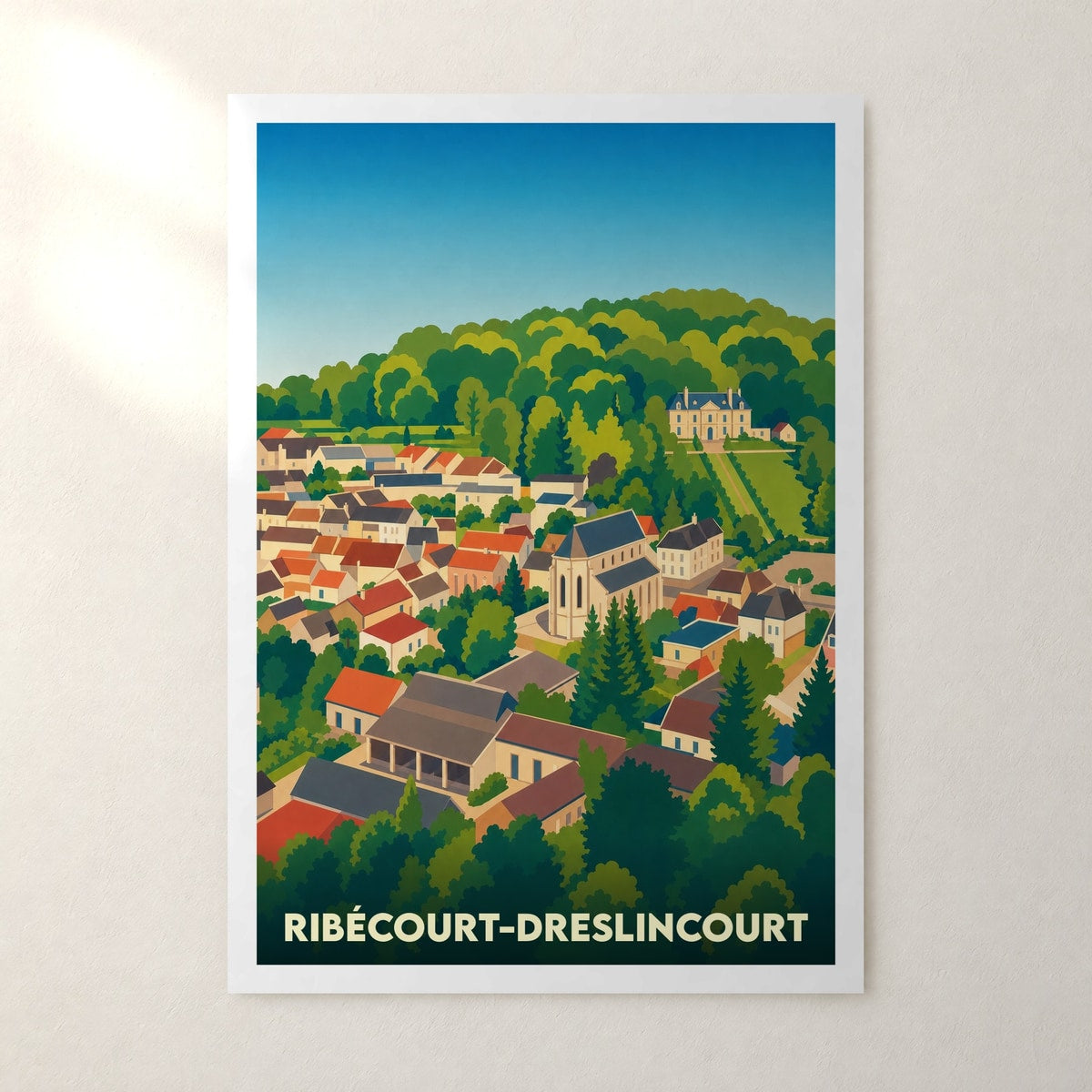 Affiche Ribécourt-Dreslincourt – sans cadre, accrochée au mur