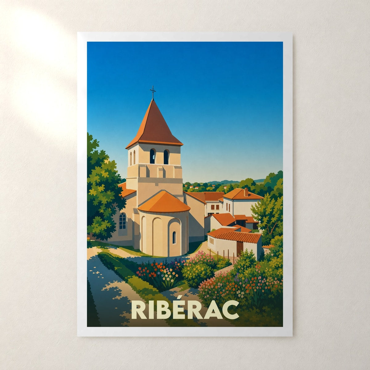 Affiche Ribérac – sans cadre, accrochée au mur