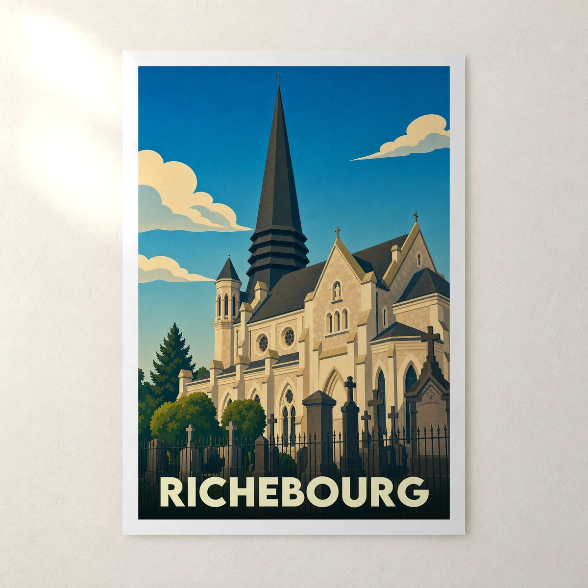 Affiche Richebourg – sans cadre, accrochée au mur
