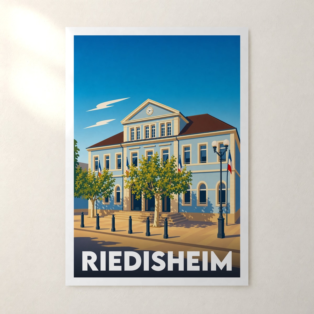 Affiche Riedisheim – sans cadre, accrochée au mur