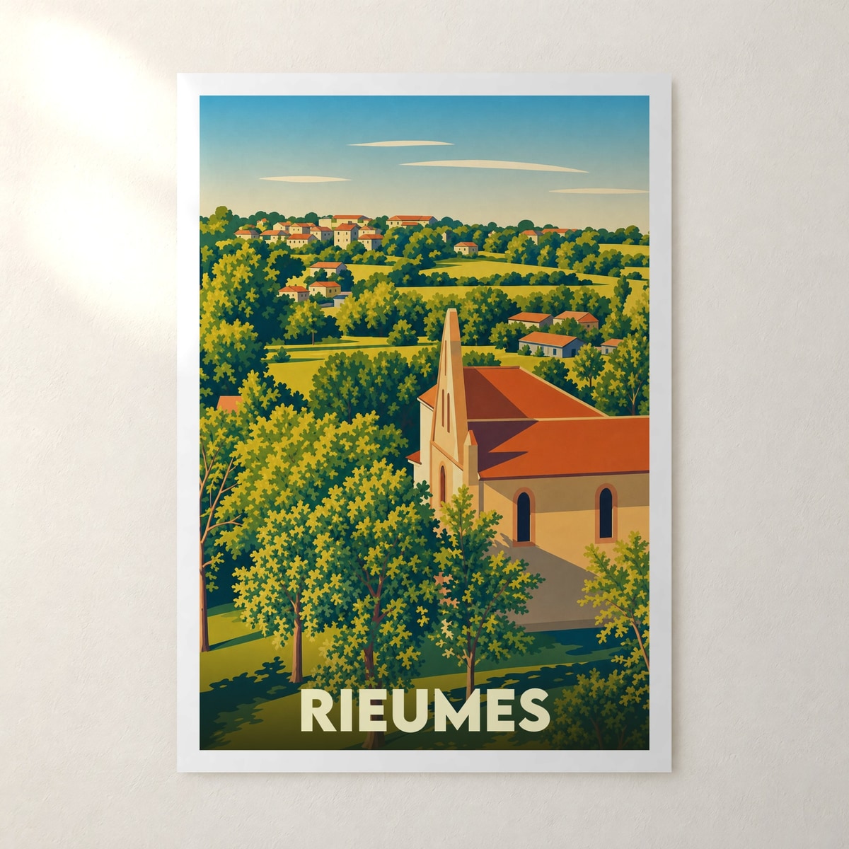 Affiche Rieumes – sans cadre, accrochée au mur