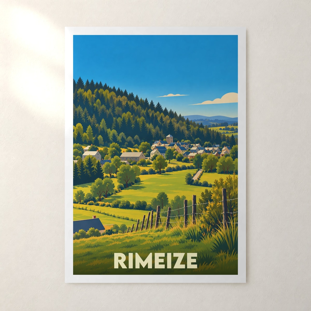 Affiche Rimeize – sans cadre, accrochée au mur