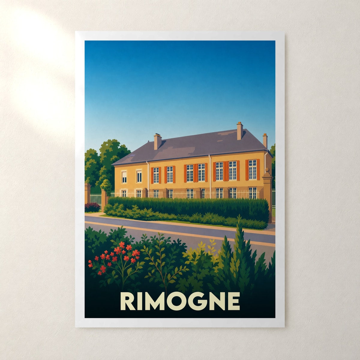 Affiche Rimogne – sans cadre, accrochée au mur