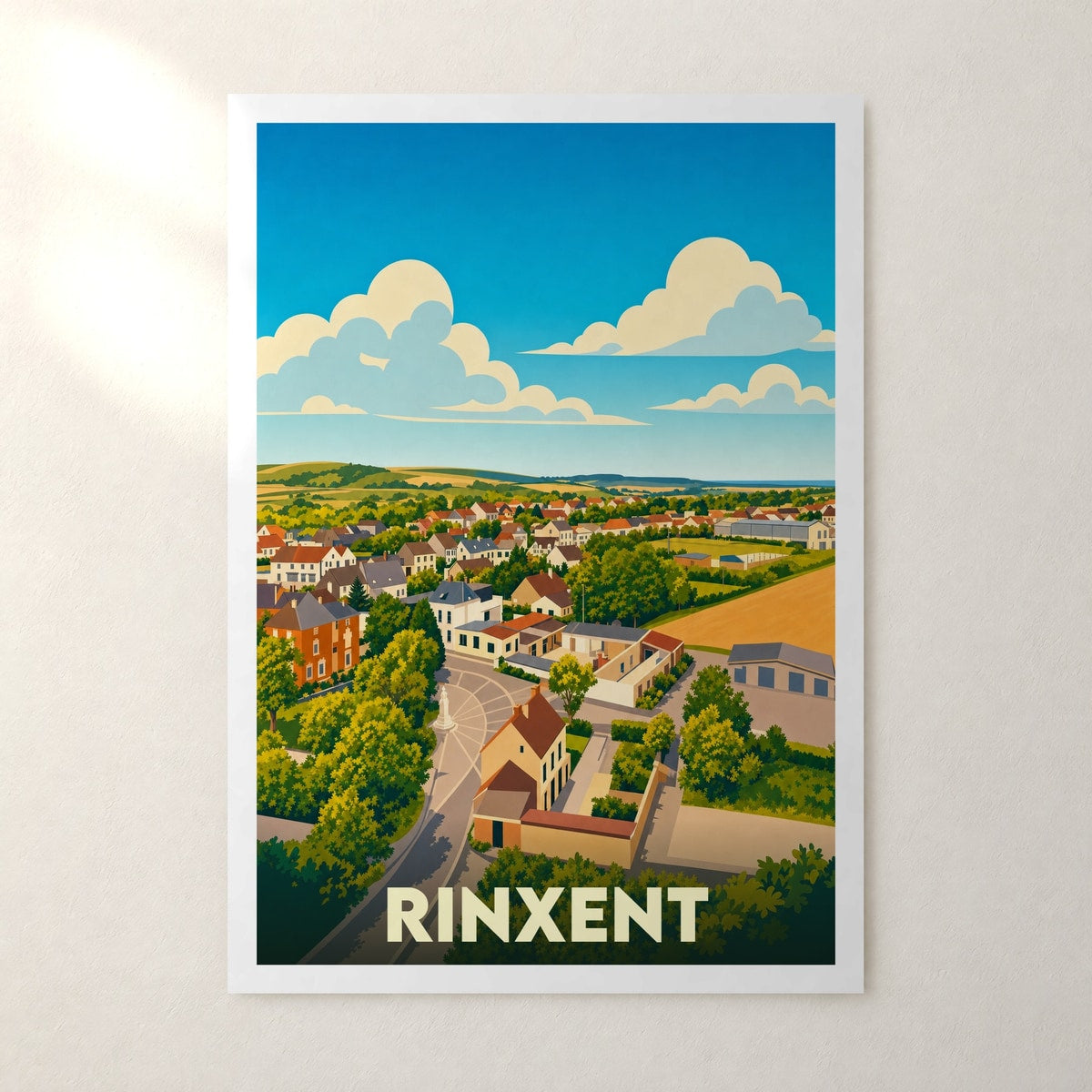 Affiche Rinxent – sans cadre, accrochée au mur