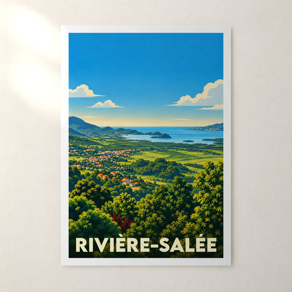 Affiche Rivière-Salée – sans cadre, accrochée au mur