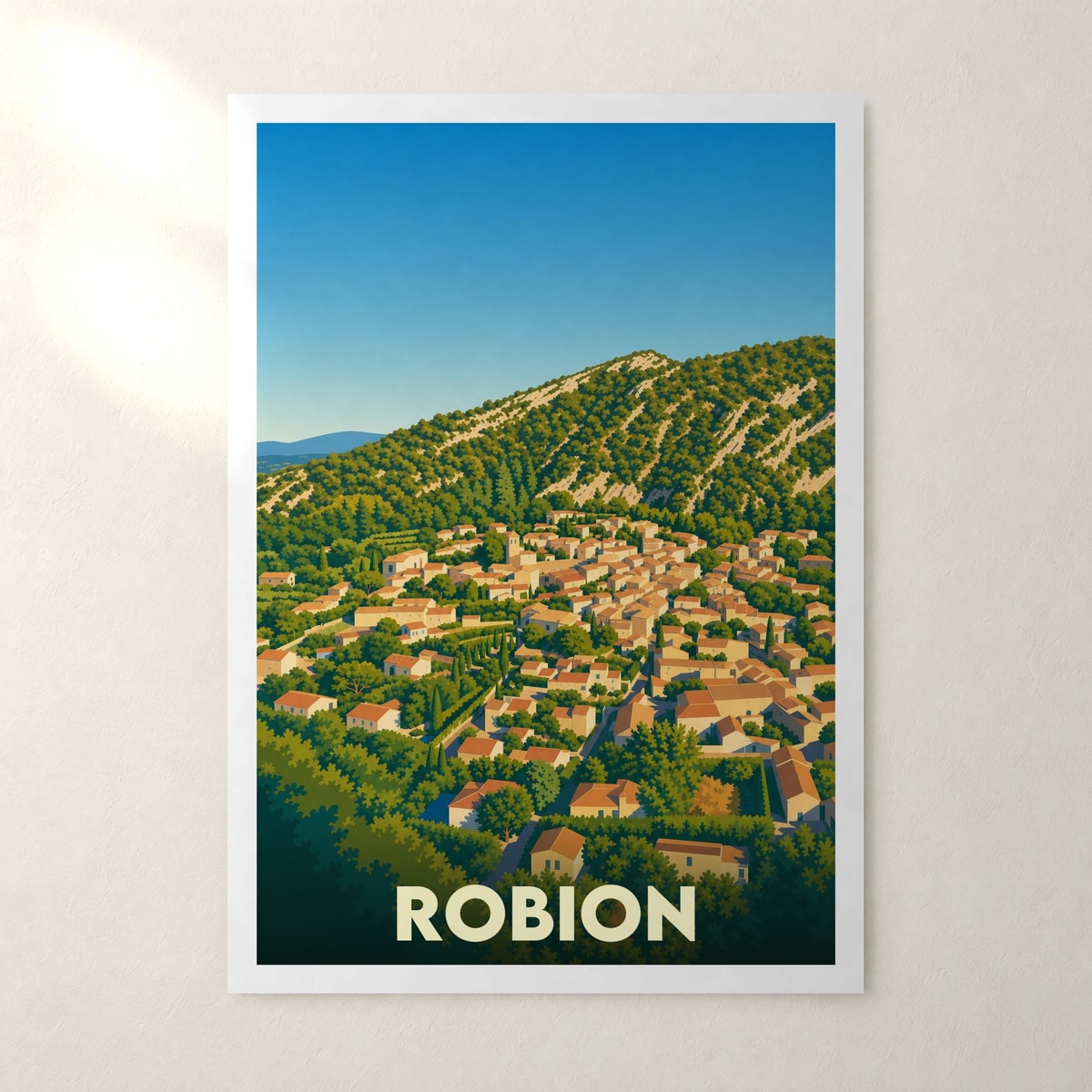 Affiche Robion – sans cadre, accrochée au mur